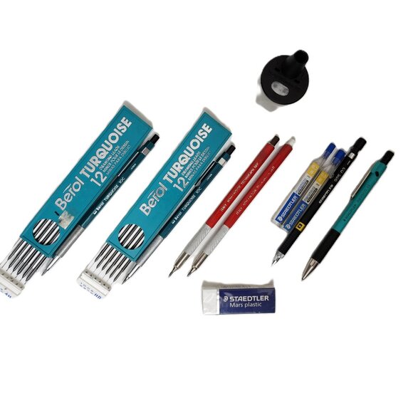 Professional Architecture Drafting & Drawing 12 Piece Pencils & Leads Set - Picture 3 of 5